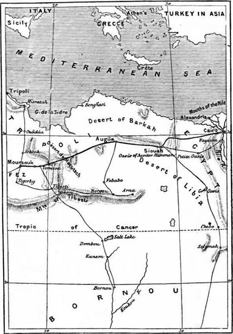 Map of part of North Africa