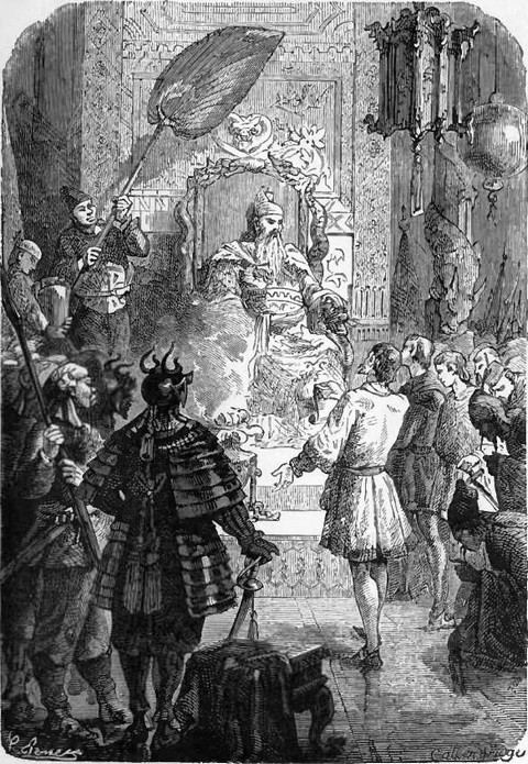 Kublaï-Khan's feast on the arrival of the Venetian Merchants
